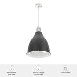 Hunter Bluff View 3-Light Flat Matte Black Transitional Clear Glass Dome LED Medium Hanging Kitchen Island Light