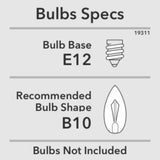 Hunter Belltown 3-Light Natural Iron Transitional Clear Glass Urn LED Medium Hanging Pendant Light
