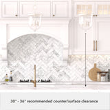Hunter Belltown 3-Light Rustic White Transitional Clear Glass Urn LED Medium Hanging Pendant Light