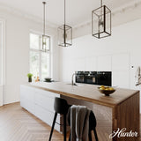 Hunter Felippe 8-Light Onyx Bengal Modern/Contemporary Seeded Glass Lantern LED Medium Hanging Pendant Light