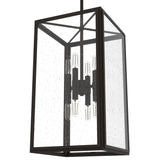 Hunter Felippe 8-Light Onyx Bengal Modern/Contemporary Seeded Glass Lantern LED Medium Hanging Pendant Light