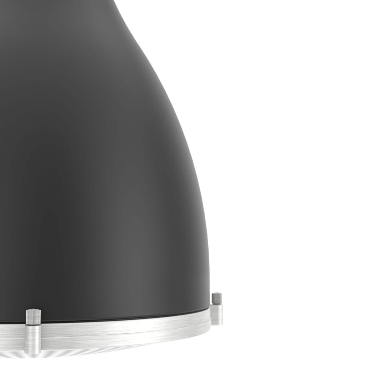 Hunter Bluff View 3-Light Flat Matte Black Transitional Clear Glass Dome LED Medium Hanging Kitchen Island Light