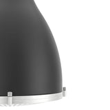 Hunter Bluff View 3-Light Flat Matte Black Transitional Clear Glass Dome LED Medium Hanging Kitchen Island Light