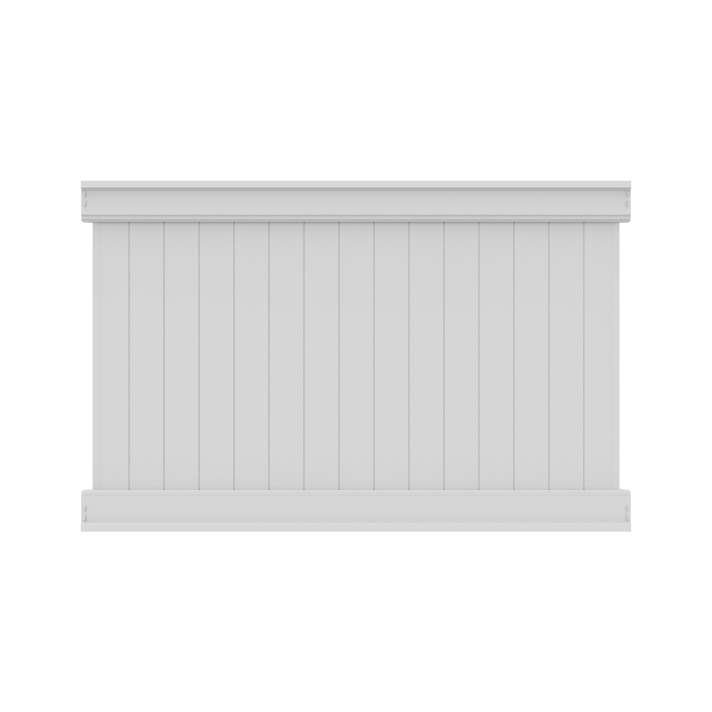 Freedom Emblem 5-ft H x 8-ft W White Privacy Vinyl Flat-top Fence Panel (Unassembled)