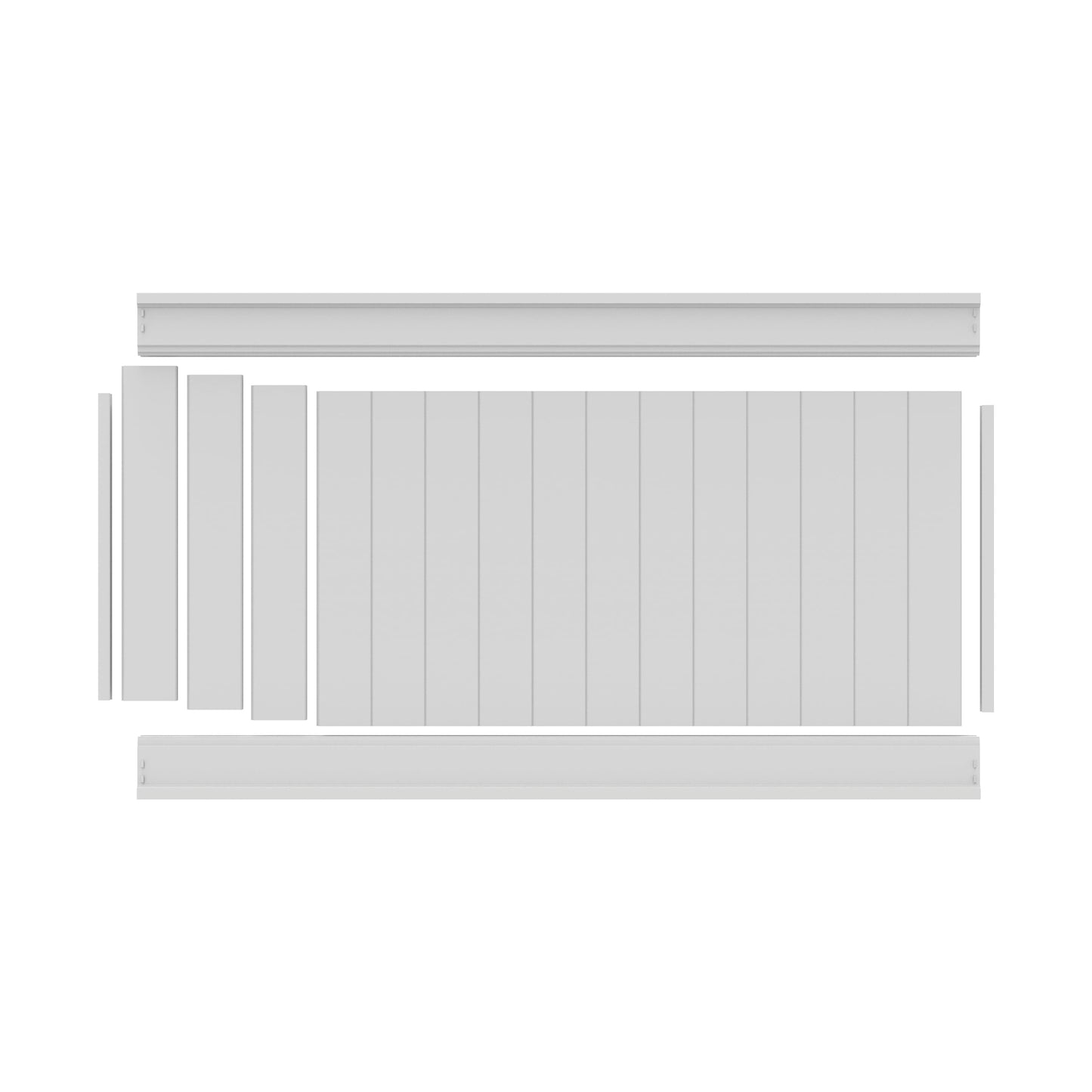 Freedom Emblem 4-ft H x 8-ft W White Privacy Vinyl Fence Panel (Unassembled)