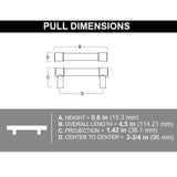 Origin 21 Sasha (96mm) Center to Center Cylindrical Bar Drawer Pull