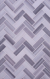 Apollo Tile (Sample) Gray 4-in x 4-in Polished Glass/Metal/Stone Marble Herringbone Floor and Wall Tile