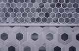 Apollo Tile (Sample) Floor and Wall Tile Gray and White 4-in x 4-in Polished Marble Honeycomb Patterned Floor and Wall Tile