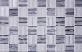 Apollo Tile (Sample) Floor and Wall Tile Gray and White 4-in x 4-in Polished Marble Linear Patterned Floor and Wall Tile