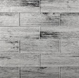 Apollo Tile (Sample) Gray 4-in x 4-in Glossy Glass Brick Wood Look Floor and Wall Tile