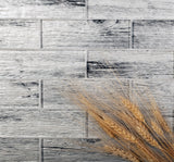 Apollo Tile (Sample) Gray 4-in x 4-in Glossy Glass Brick Wood Look Floor and Wall Tile