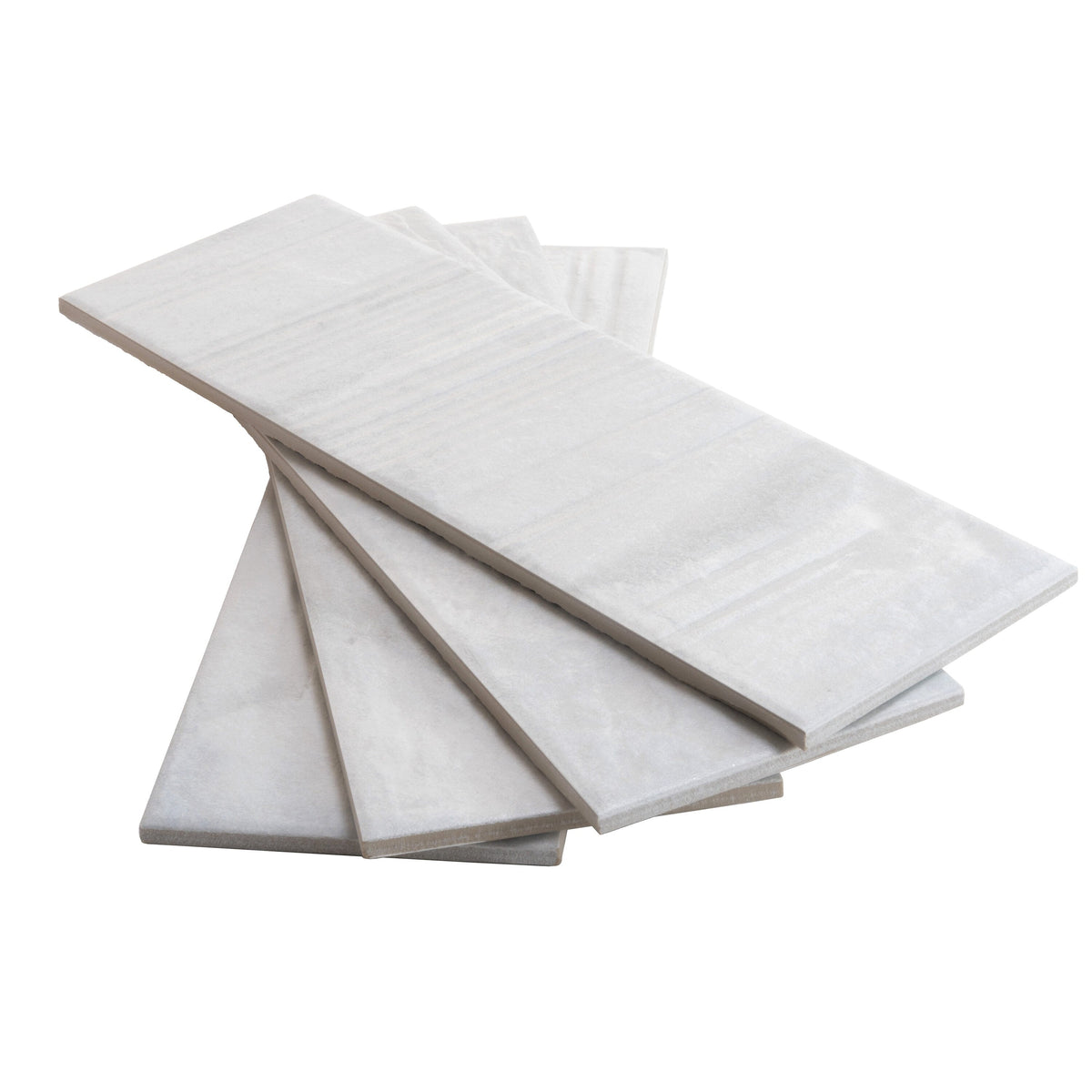 Apollo Tile (Sample) White 4-in x 12-in Natural Porcelain Stone Look Wall Tile