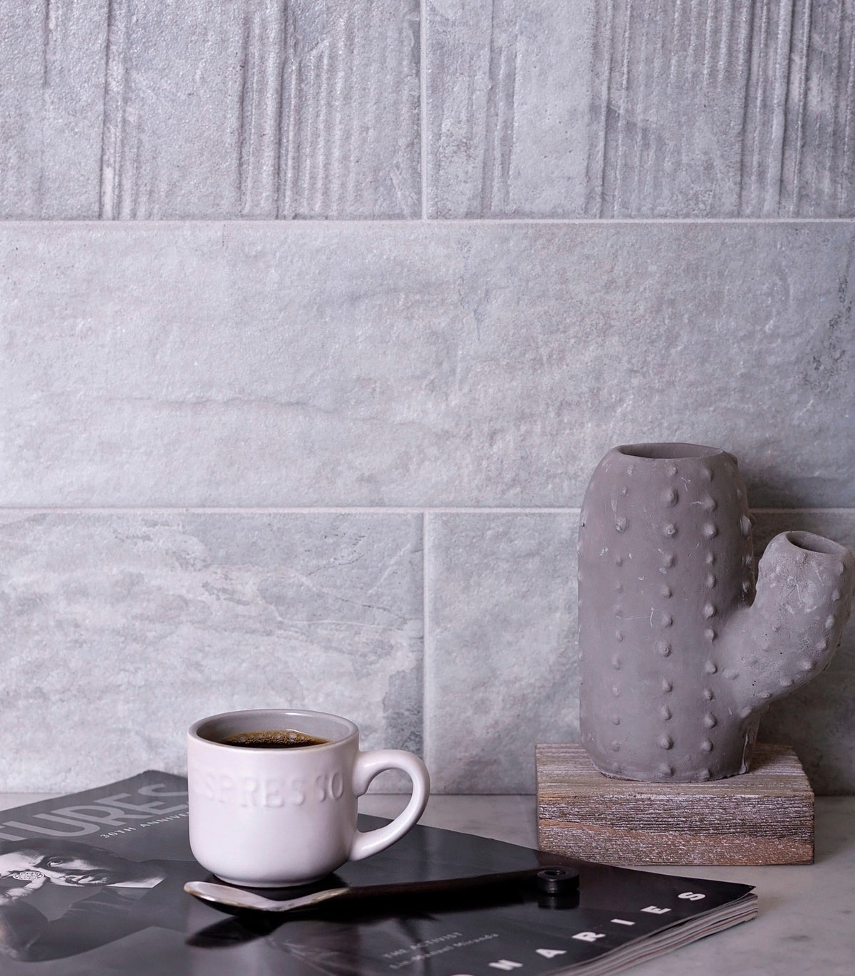 Apollo Tile (Sample) Gray 4-in x 12-in Natural Porcelain Stone Look Wall Tile
