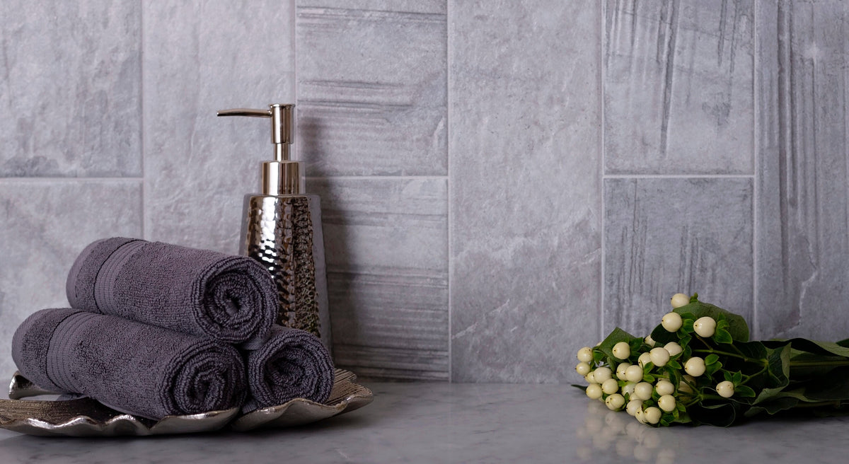 Apollo Tile (Sample) Gray 4-in x 12-in Natural Porcelain Stone Look Wall Tile