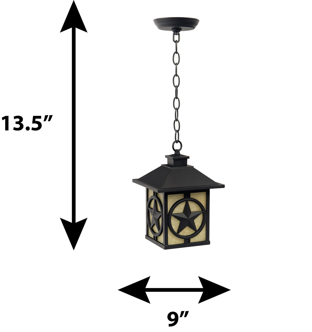 Portfolio Thoroughbred Matte Black Rustic Textured Glass Square Outdoor Pendant Light, 1-Light, 9-in