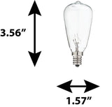 Portfolio White Incandescent Edison String Light Bulbs, 7W, 2-Pack