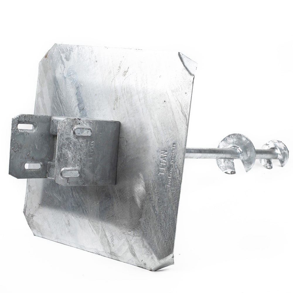 TITAN BUILDING PRODUCTS 39-in x 12.25-in Deck foot anchor Galvanized Steel Support Bracket