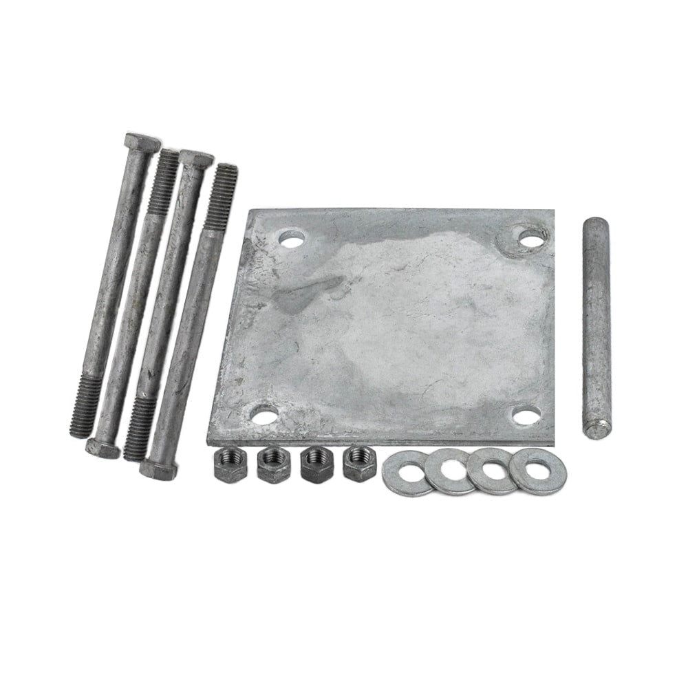 TITAN BUILDING PRODUCTS 5.5-in x 5.5-in Post anchoring accessories Hot Zinc Galvanized Steel Post Connector
