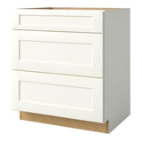 allen + roth Aveley 30-in W x 34.5-in H x 24-in D Linen Maple Drawer Base Semi-Custom Cabinet
