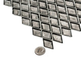 Apollo Tile (Sample) Majeste Gray 4-in x 4-in Honed Glass Diamond Patterned Floor and Wall Tile