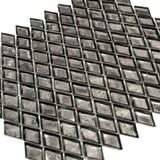 Apollo Tile (Sample) Majeste Gray 4-in x 4-in Honed Glass Diamond Patterned Floor and Wall Tile