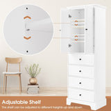 GZMR 23.6-in W x 68.1-in H Mdf White Freestanding Utility Storage Cabinet