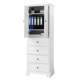 GZMR 23.6-in W x 68.1-in H Mdf White Freestanding Utility Storage Cabinet