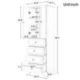 GZMR 23.6-in W x 68.1-in H Mdf White Freestanding Utility Storage Cabinet