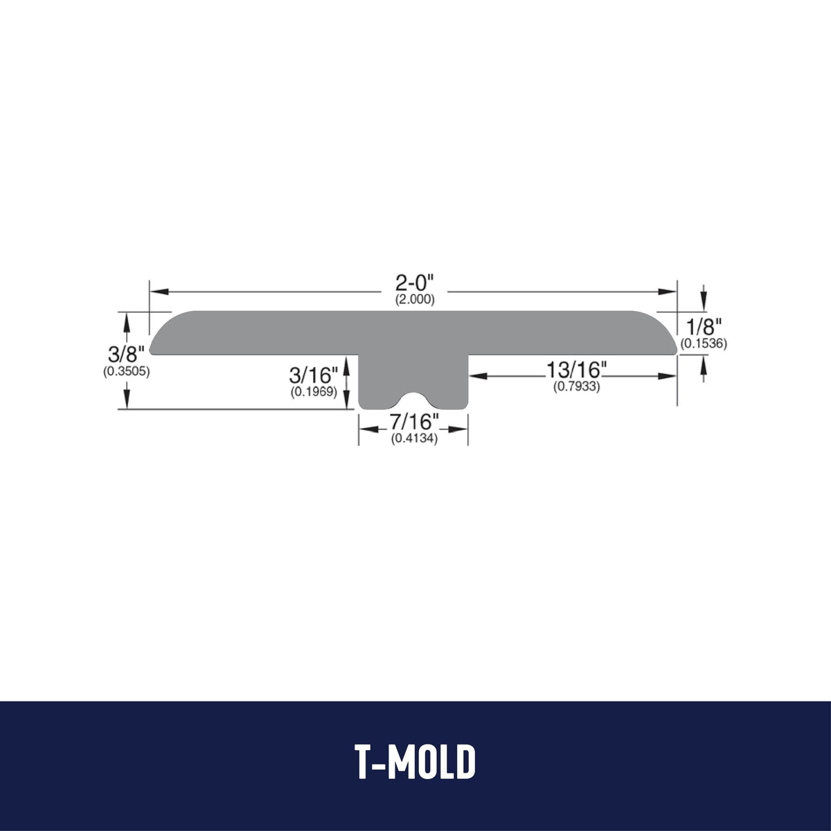 Bruce Forest Rain Calming Tea 0.375-in T x 2-in W x 94-in L Wood Veneer with Vinyl Core T-moulding
