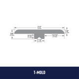 Bruce Forest Rain Calming Tea 0.375-in T x 2-in W x 94-in L Wood Veneer with Vinyl Core T-moulding