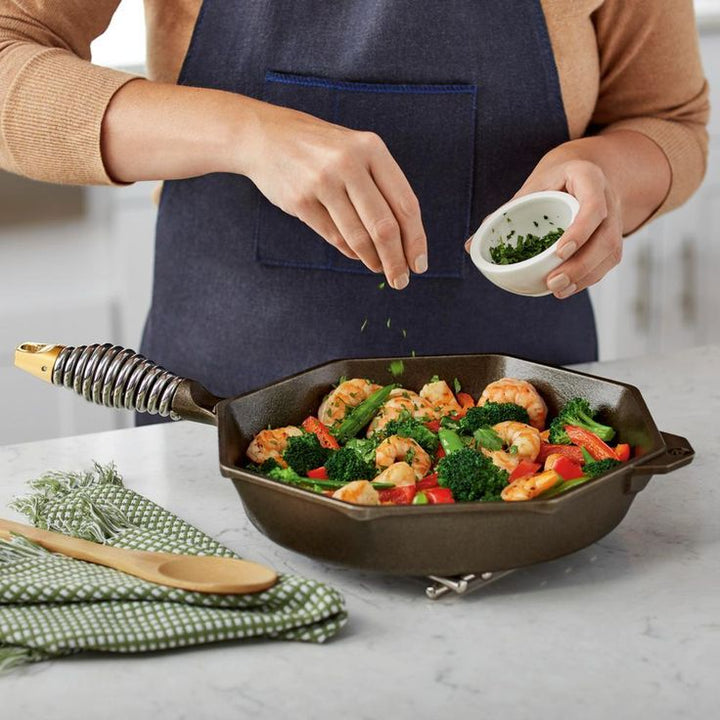 Cast Iron Collection 12 in. Cast Iron Skillet in Black