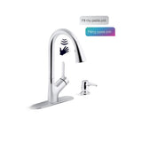 Setra Single-Handle Touchless Pull-Down Sprayer Kitchen Faucet in Matte Black - Super Arbor