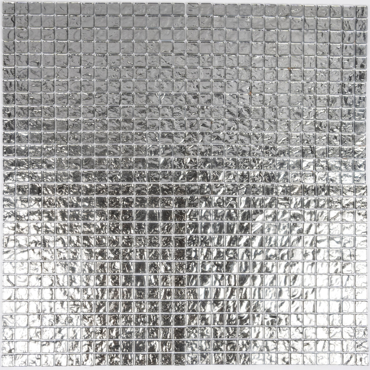 Apollo Tile (Sample) Elaina Silver 12-in x 12-in Polished Glass Uniform Squares Patterned Floor and Wall Tile