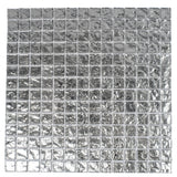 Apollo Tile (Sample) Elaina Silver 12-in x 12-in Polished Glass Uniform Squares Patterned Floor and Wall Tile