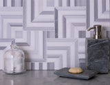 Apollo Tile Zebra Fossil Gray 10-in x 10-in Polished Composite Patterned Floor and Wall Tile (3.47-sq. ft/ Carton)