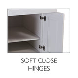 Design House Brookings 24-in W x 30-in H x 12-in D White Maple L-shaped Corner Wall Fully Assembled Plywood Cabinet (Recessed Panel Shaker Style)