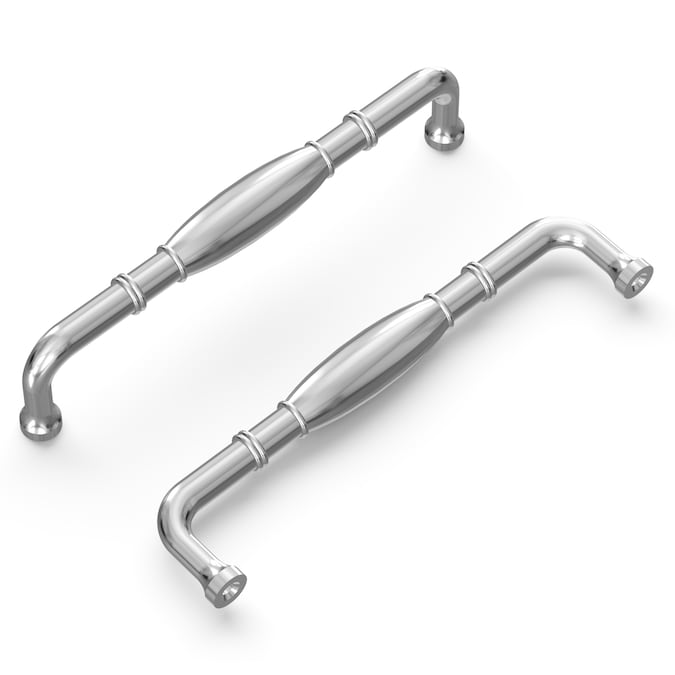 Hickory Hardware Williamsburg 5-1/16-in (128mm) Center to Center Chrome Rectangular Handle Drawer Pull