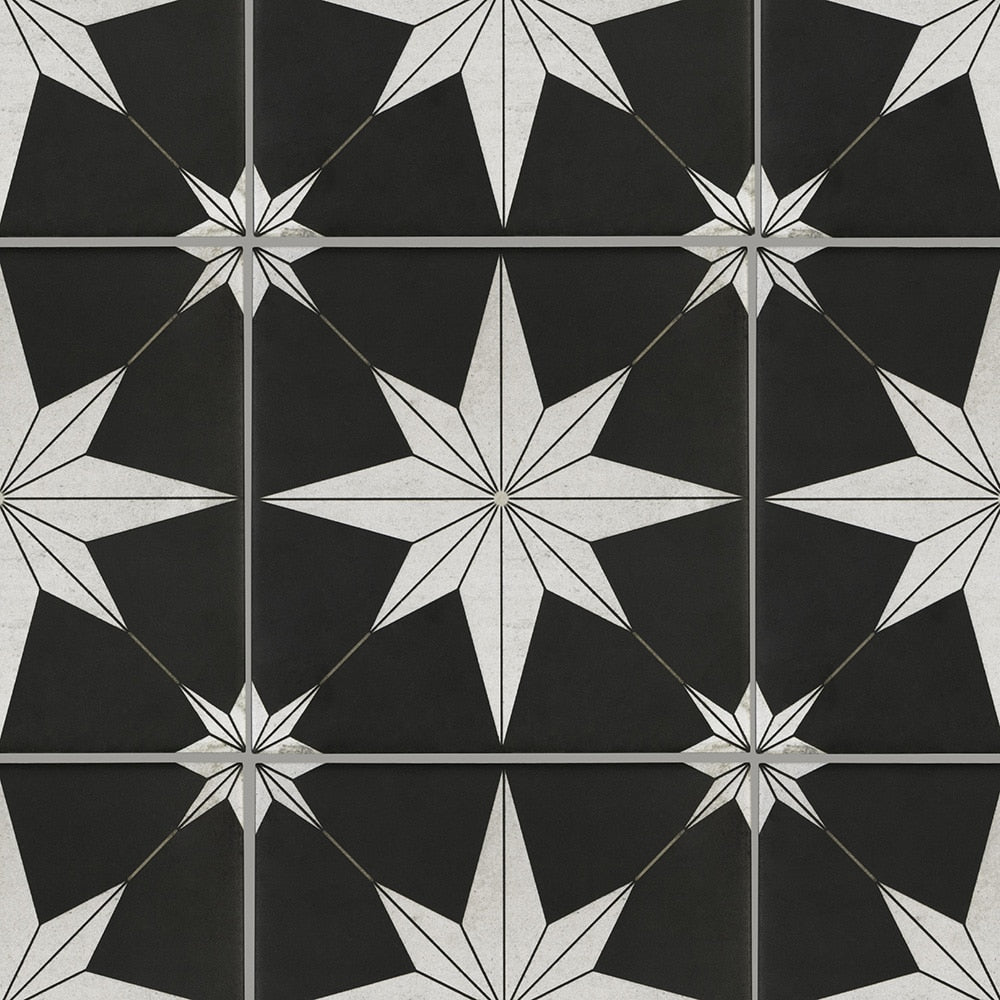Astro Max Star 8-in x 8-in Matte Porcelain Encaustic Floor and Wall Tile (0.43-sq. ft/ Piece)