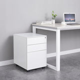 GZMR 3 Drawer File Cabinet White 3-Drawer 15.35-in File Cabinet