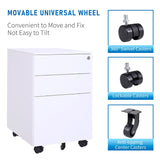 GZMR 3 Drawer File Cabinet White 3-Drawer 15.35-in File Cabinet