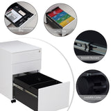 GZMR 3 Drawer File Cabinet White 3-Drawer 15.35-in File Cabinet