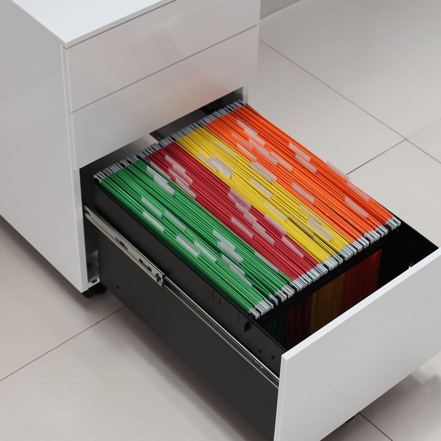 GZMR 3 Drawer File Cabinet White 3-Drawer 15.35-in File Cabinet