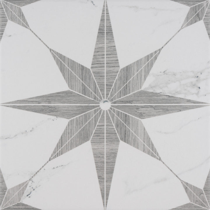 Affinity Tile Llama Stella Loire Silver Smoke 10-in x 10-in Multi-finish Porcelain Marble look Floor and Wall Tile product image
