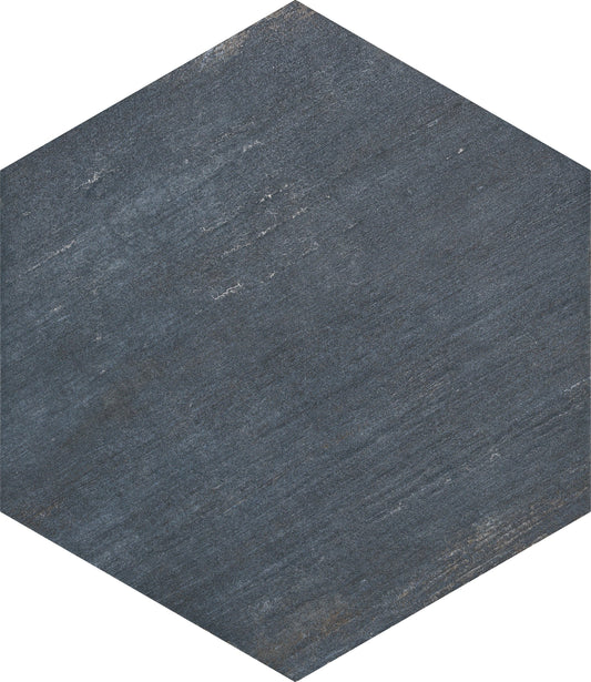 Affinity Tile Retro Mini Hex Blue 7-in x 8-in Matte Porcelain Wood look Hexagon Floor and Wall Tile product image