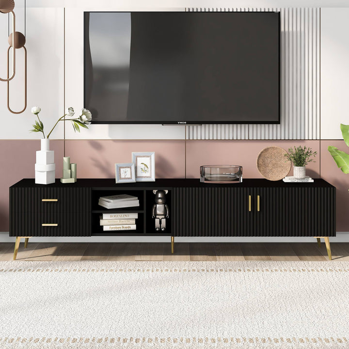 Yiekholo Modern/Contemporary Walnut Tv Cabinet (Accommodates TVs up to 65-in)