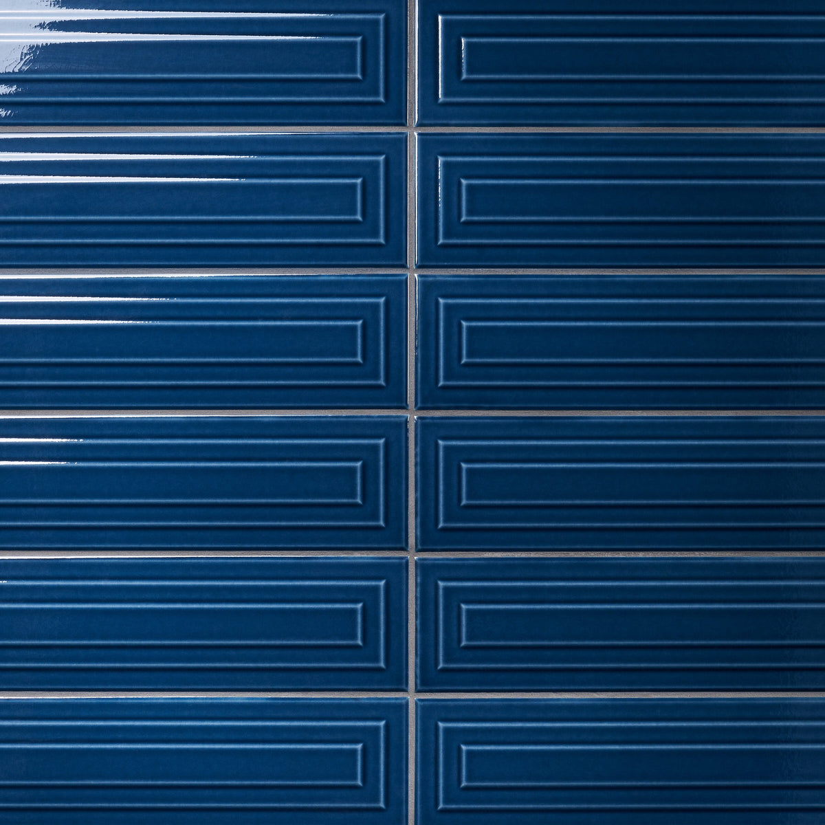 Artmore Tile Refined Nautical Blue 4-in x 16-in Glazed Ceramic Subway Wall Tile product image