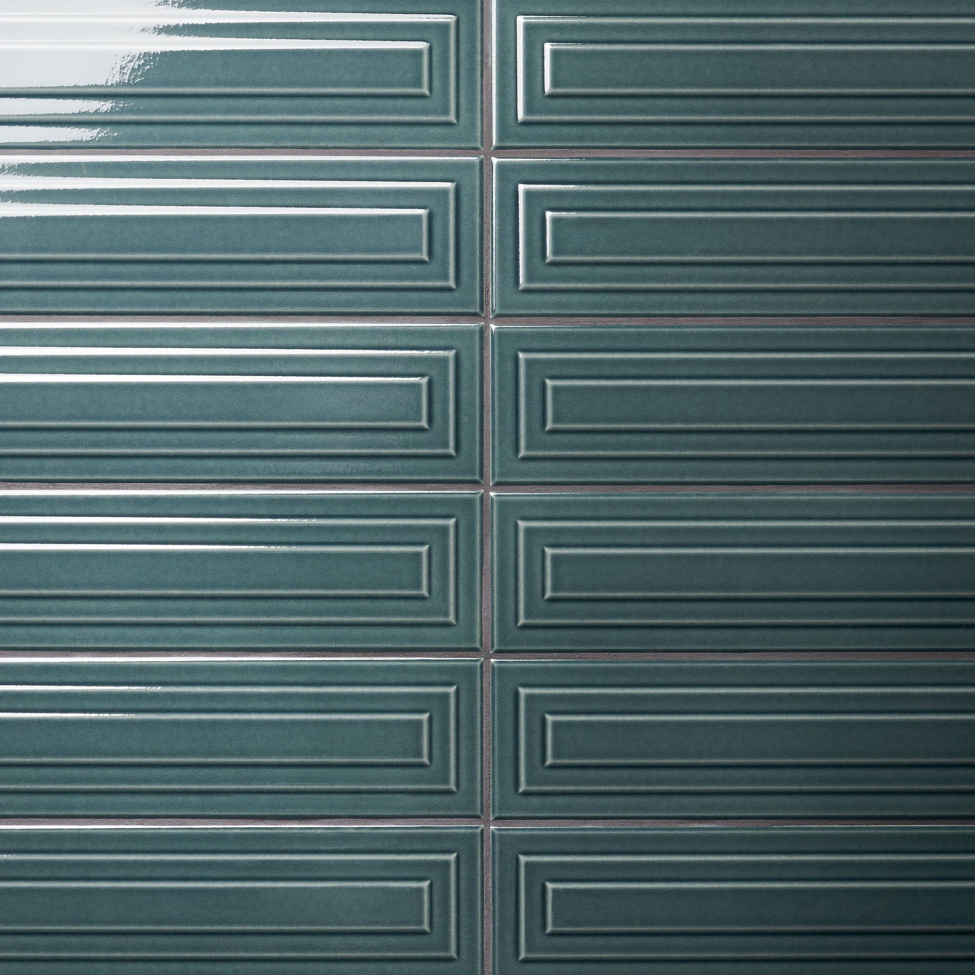 Artmore Tile Refined Emerald Green 4-in x 16-in Glazed Ceramic Subway Wall Tile product image