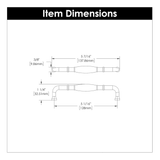 Hickory Hardware Williamsburg 5-1/16-in (128mm) Center to Center Stainless Steel Rectangular Handle Drawer Pull