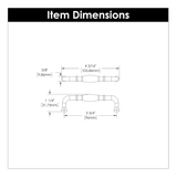Hickory Hardware Williamsburg 3-3/4-in (96mm) Center to Center Black Nickel Vibed Rectangular Handle Drawer Pull