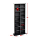 Prepac Media Storage Black Transitional Particleboard Media Cabinet